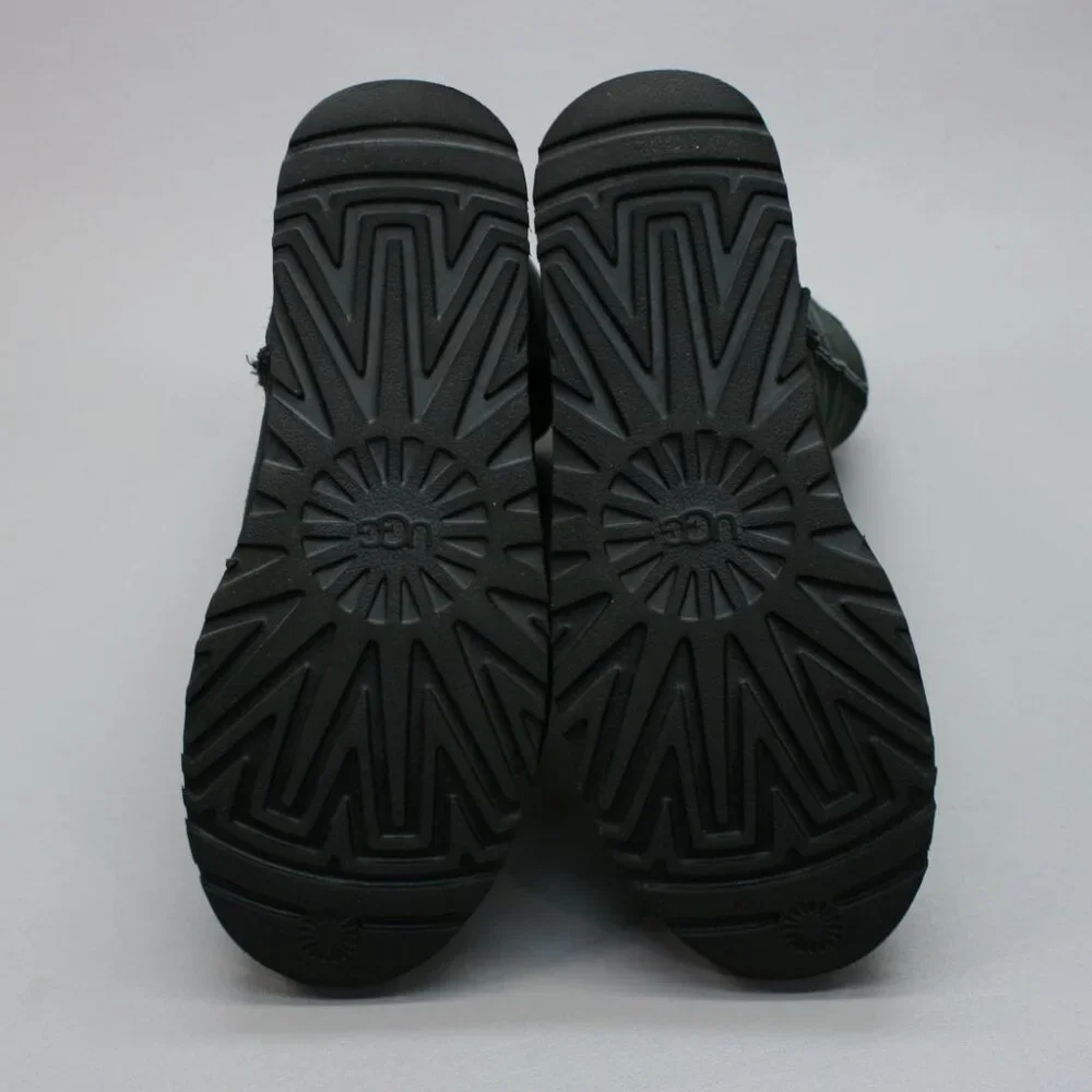 UGG Ladies 9 Classic Tall Ii Black Suede Sheepskin Shearling Lined Boots 1016224 - Picture 9 of 12